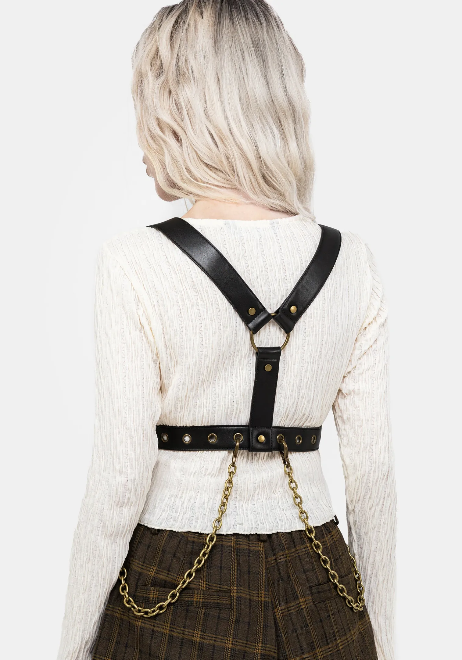 Vignette Brass Chain Harness