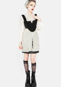Villain Textured Blouse - White