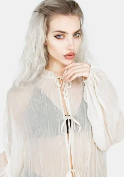Villain Textured Blouse - White