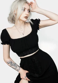 Vine Textured Crop Top