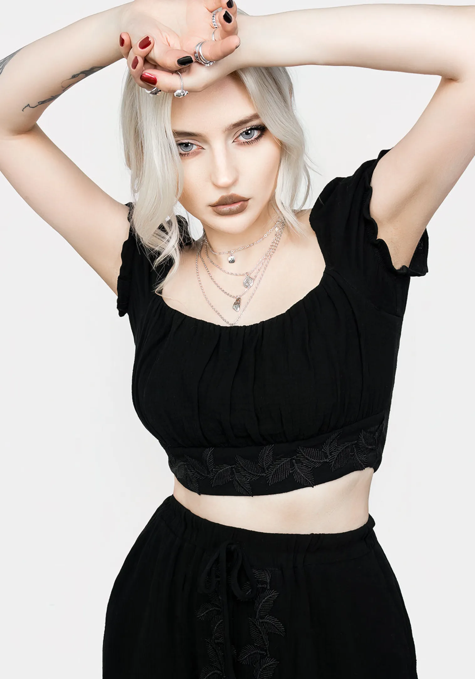 Vine Textured Crop Top
