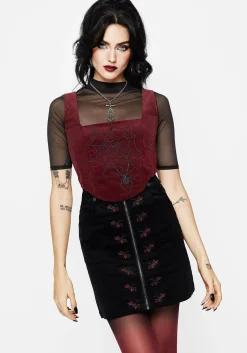 Webcatcher Embroidered Corset Top