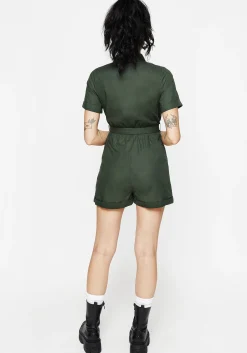 Whisper Embroidered Linen-Blend Playsuit