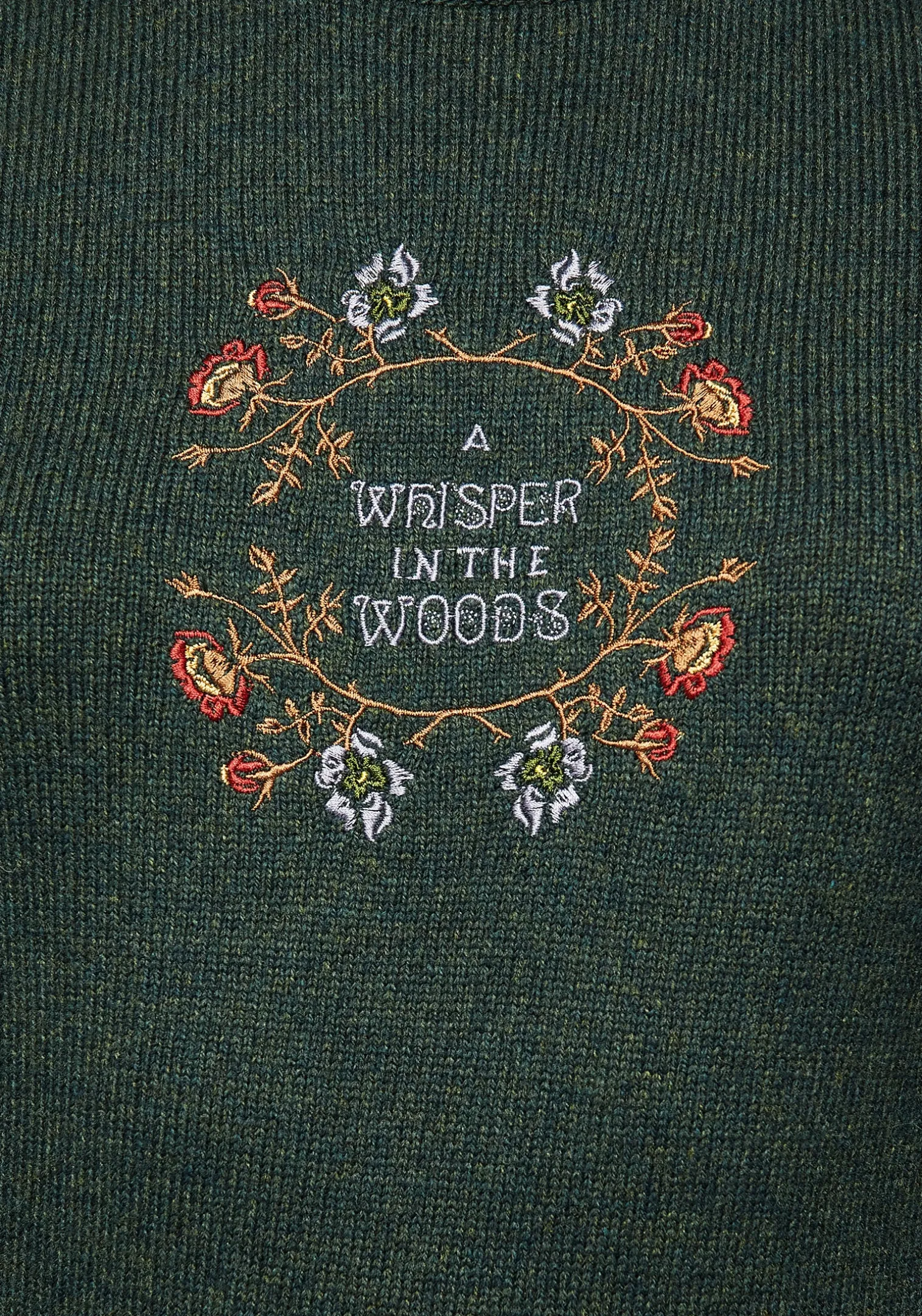 Whisper Mock Neck Embroidered Knit Sweater