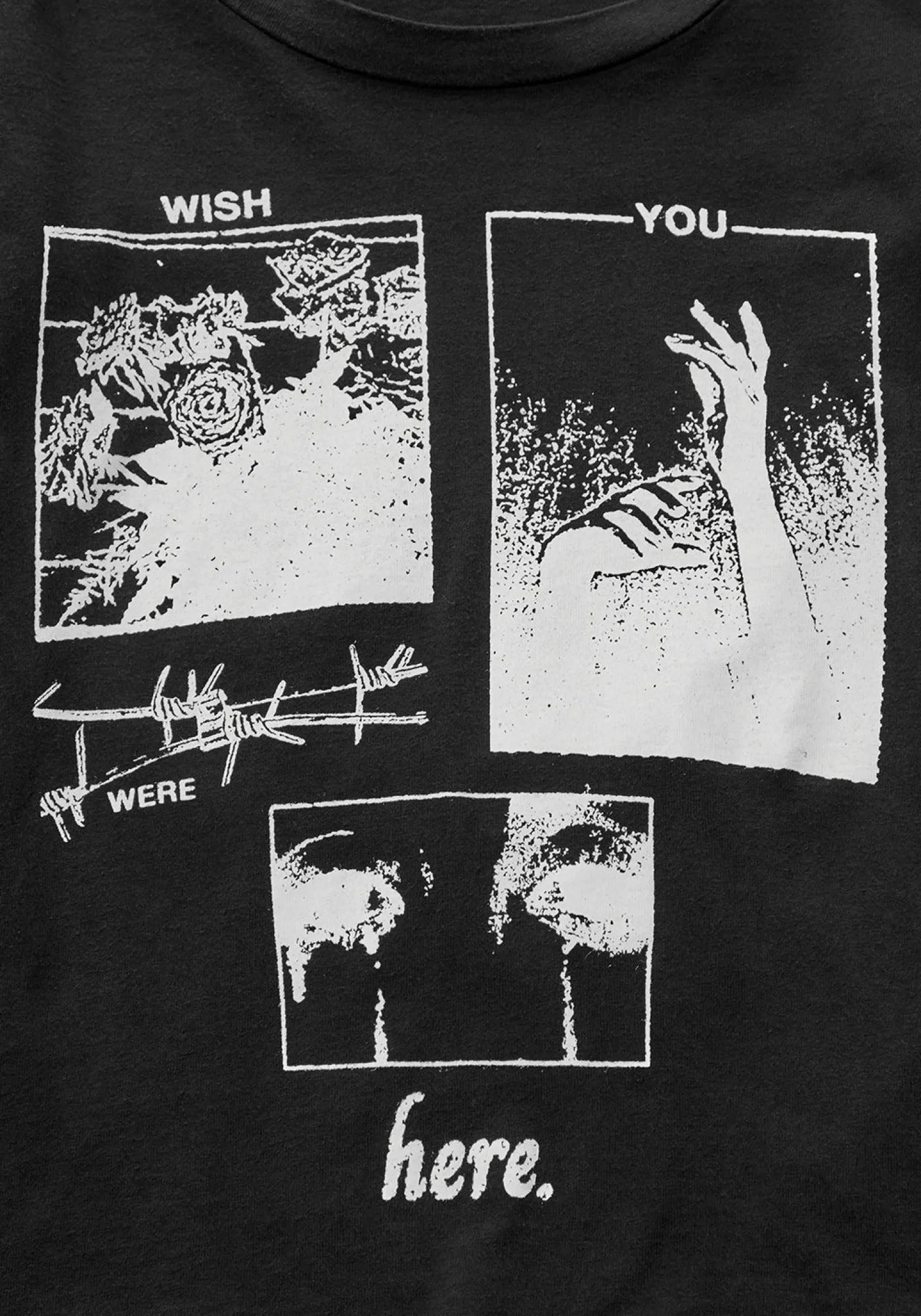 Wish Washed Black Scoop Neck T-Shirt