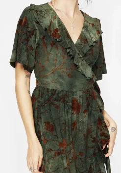 Witchfire Ruffle Midaxi Wrap Dress