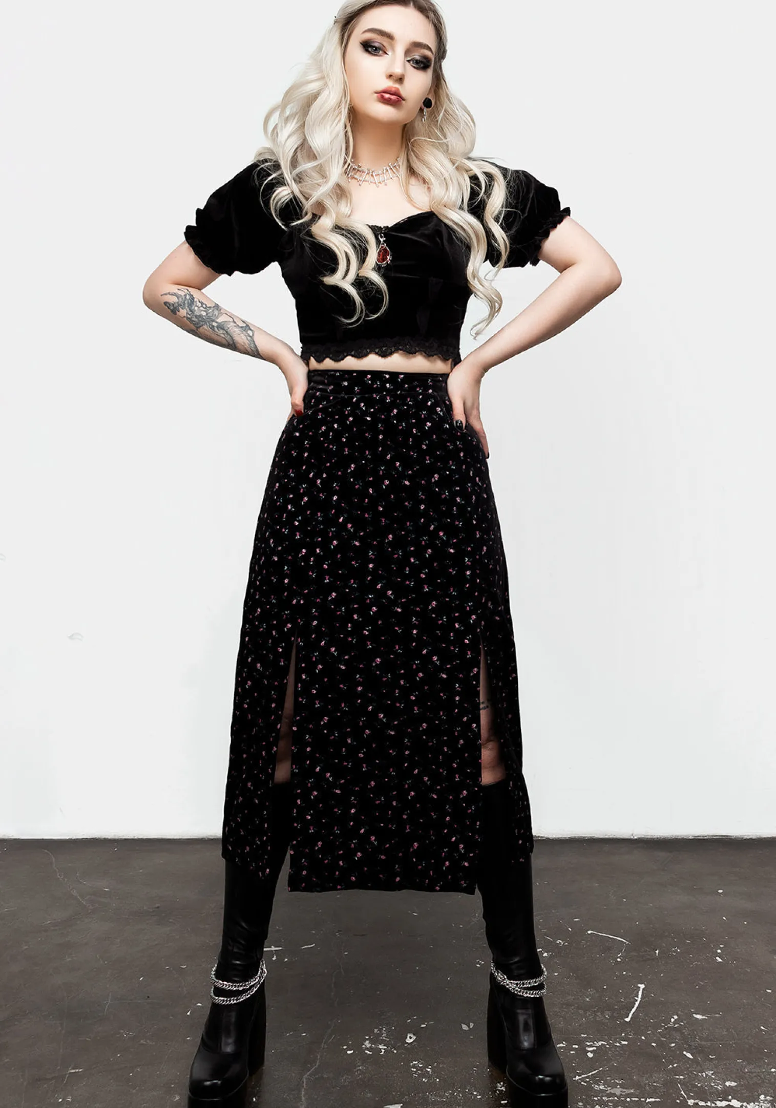 Woe Midi Split Skirt