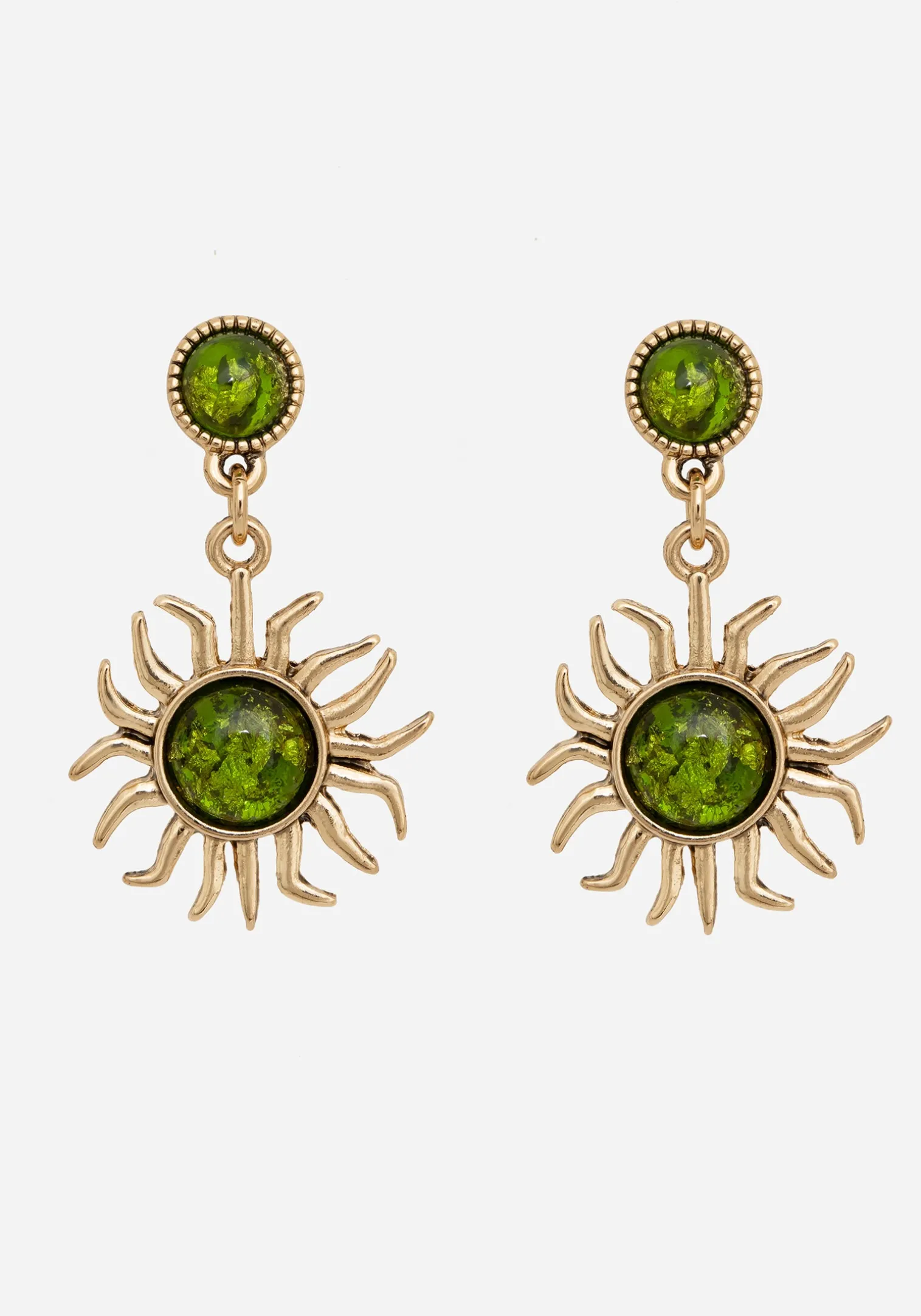 Xanthe Pressed Algae Sun Drop Earrings