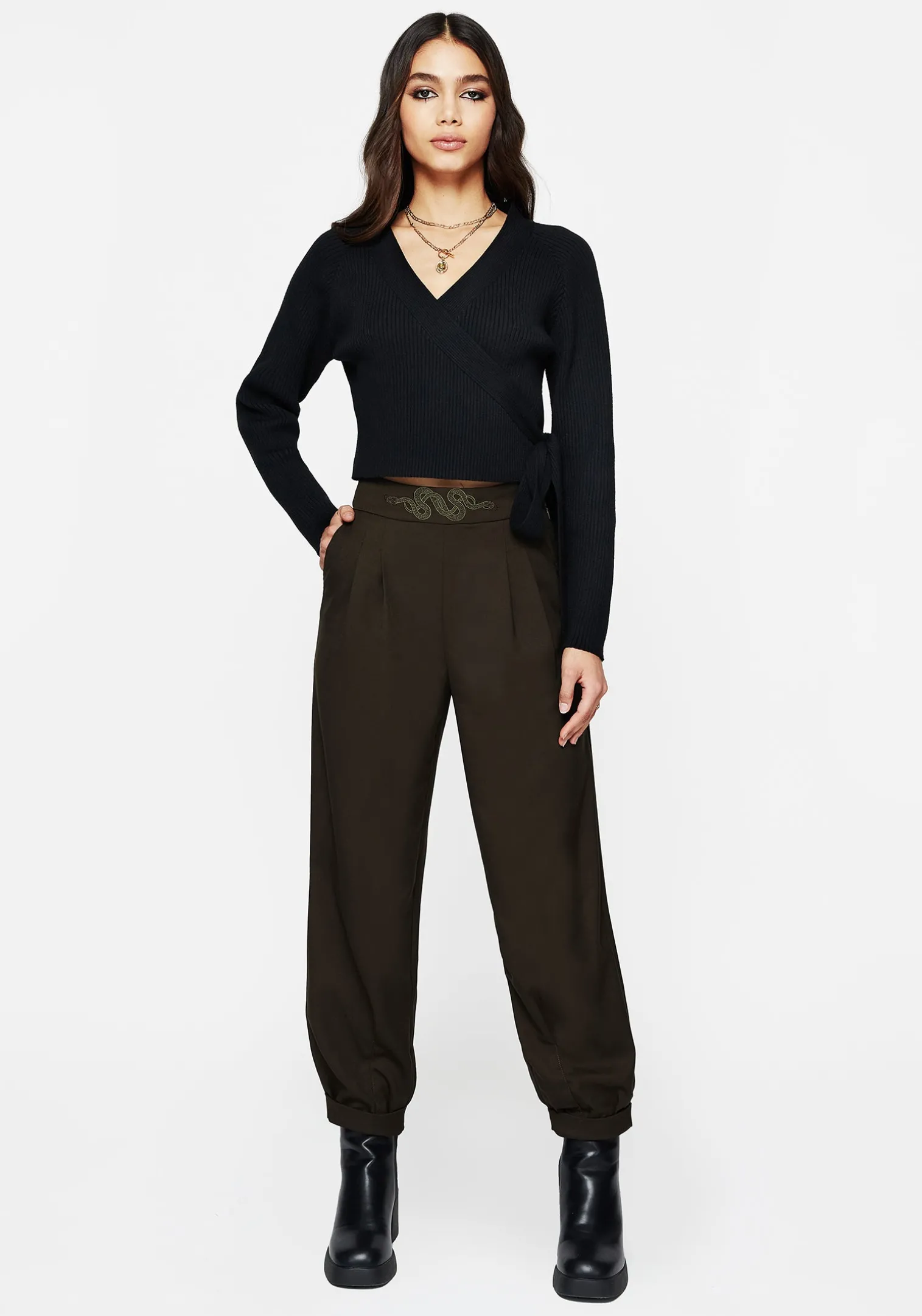 Zarina Embroidered Balloon Trousers