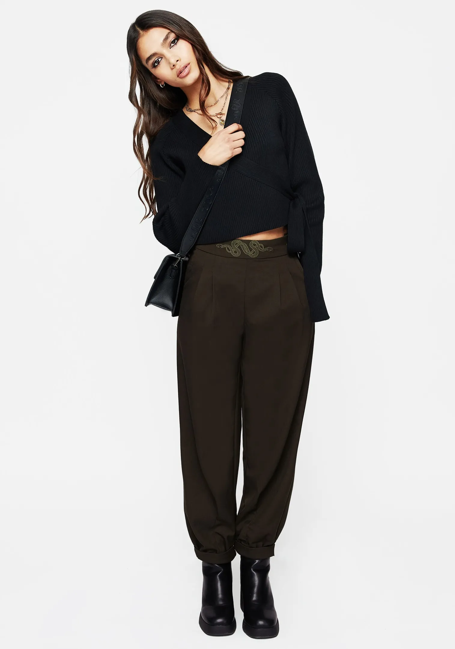 Zarina Embroidered Balloon Trousers