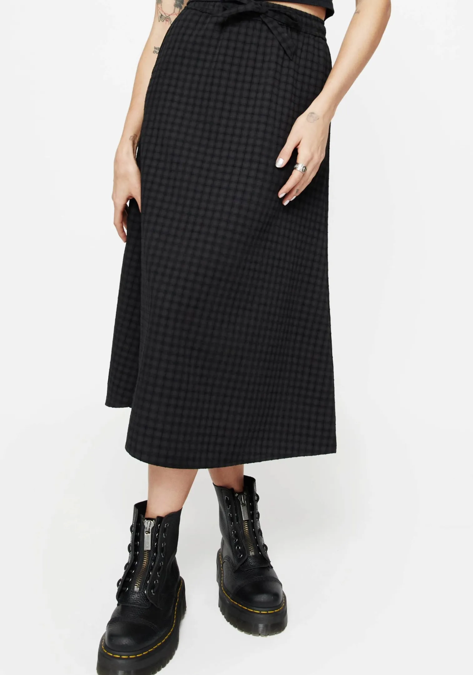 Ziggy Check Midi Skirt