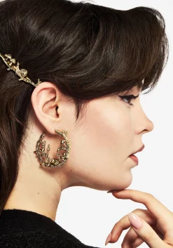 Zinnia Hoop Earring - Gold