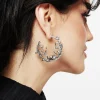 Zinnia Hoop Earring - Silver