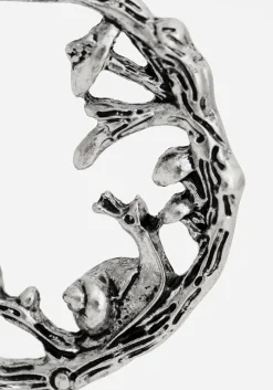Zinnia Hoop Earring - Silver