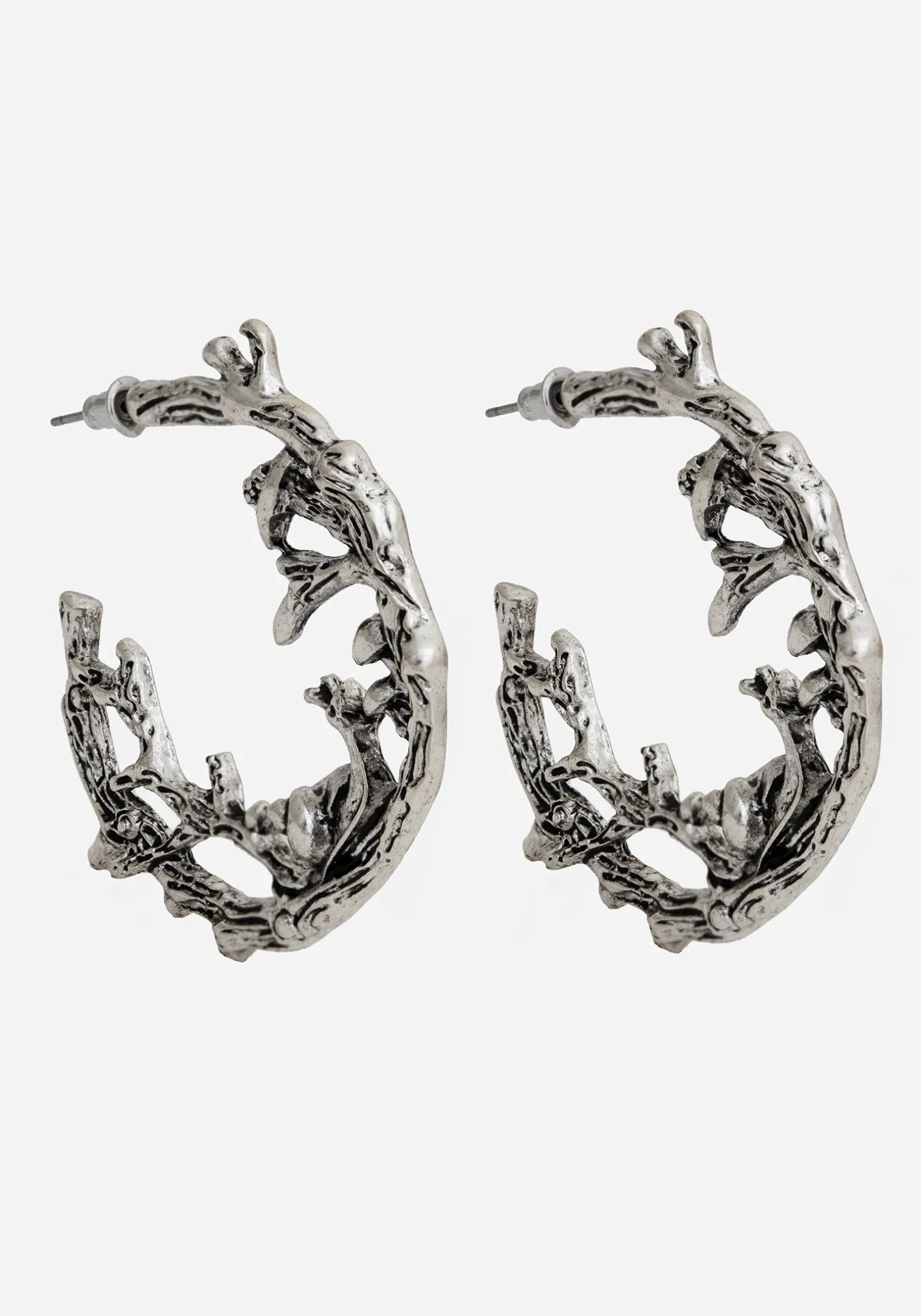 Zinnia Hoop Earring - Silver