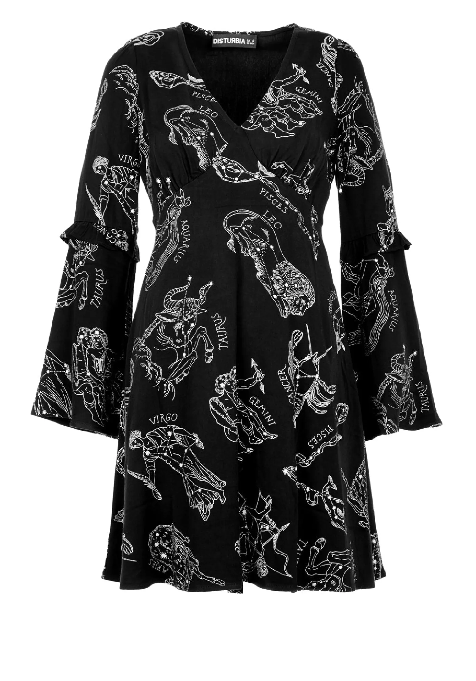 Zodiac Flare Sleeve Mini Dress