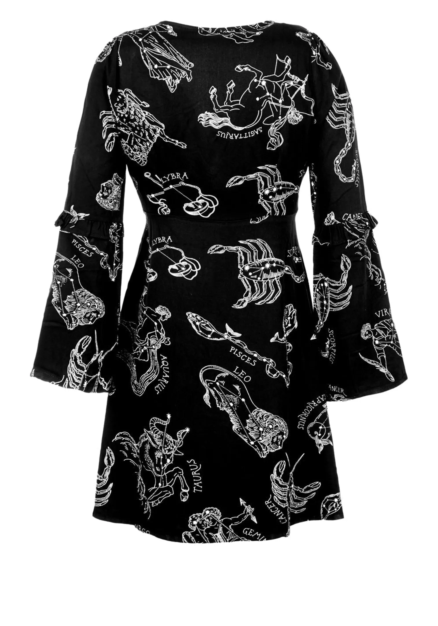 Zodiac Flare Sleeve Mini Dress