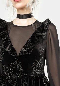 Zodiac Foil Print Mini Dress