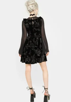 Zodiac Foil Print Mini Dress